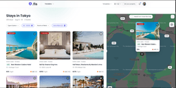 Online booking platform listing page
